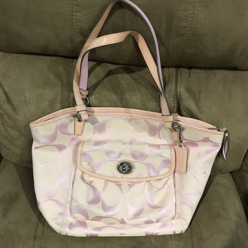 Baby Pink Coach Shoulder Purse